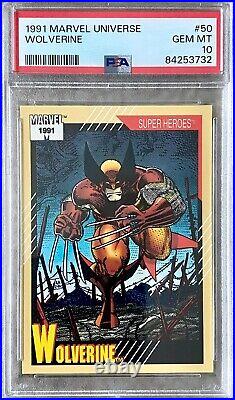 1991 WOLVERINE Marvel Universe #50 PSA 10 GEM MINT MCU fresh slab