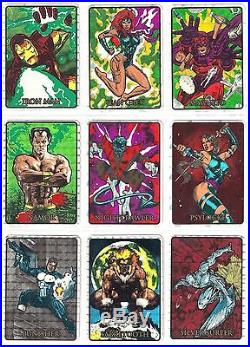 1992 92 Marvel Masterpieces Vending Prism Sticker Set (25) VERY RARE