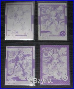 1992 Impel X-Men Series I Shiva #50 PRINTING PLATE Set of 4 Metal Cards, Marvel