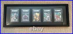 1992 MARVEL MASTERPIECES INSERT DYNA-ETCH FOIL BATTLE SET ALL SGC 9 with FRAME