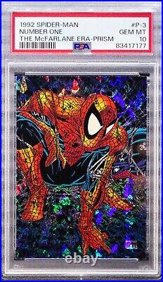 1992 Marvel Comic Image Spider-Man McFarlane Number One Prism PSA 10 GEM MINT P3