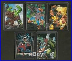 1992 Marvel Masterpieces 119 Card Complete Master Set Spectra Promos Lost Ex/nm