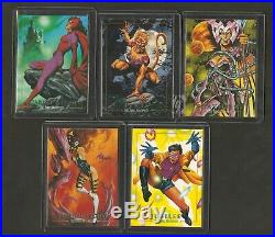 1992 Marvel Masterpieces 119 Card Master Set Spectra Promos Lost Wolverine Ex