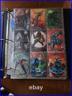 1992 Marvel Masterpieces Base Set In Binder