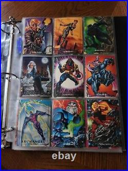 1992 Marvel Masterpieces Base Set In Binder