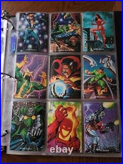 1992 Marvel Masterpieces Base Set In Binder