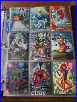 1992 Marvel Masterpieces Base Set In Binder