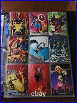 1992 Marvel Masterpieces Base Set In Binder