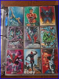 1992 Marvel Masterpieces Base Set In Binder