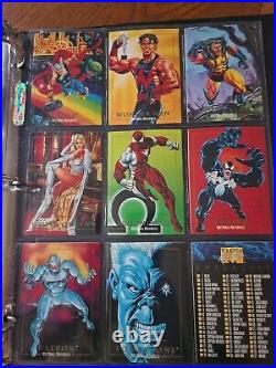 1992 Marvel Masterpieces Base Set In Binder