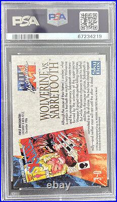1992 Marvel Masterpieces Battle Spectra Wolverine Vs Sabretooth Psa 10 Gem Mint