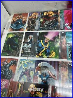 1992 Marvel Masterpieces Series 1 Base Set of 100 With Set of 5 Foil Battle Cards