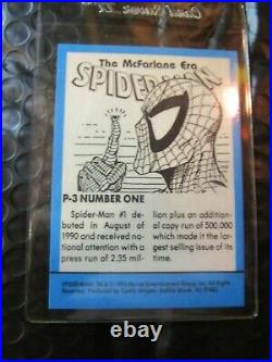 1992 Marvel Spider-Man The McFarlane Era NUMBER ONE #P3 Insert Prism Card