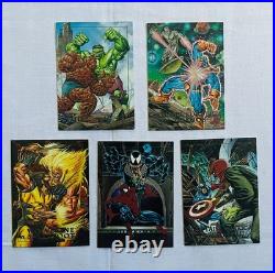 1992 Marvel Universe Masterpieces Skybox Trading Card Set with Bonus Cards 1D-5D
