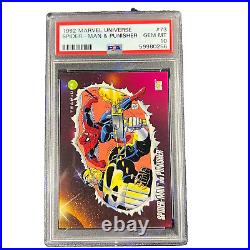 1992 Marvel Universe Spider Man and Punisher #73 Impel PSA 10 POP 7