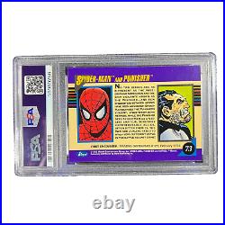 1992 Marvel Universe Spider Man and Punisher #73 Impel PSA 10 POP 7