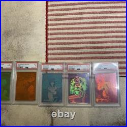 1992 Marvel Universe (impel) Hologram Graded Set Of Cards-hulk, Wolverine H-3 Bl