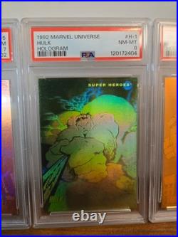 1992 Marvel impel hologram complete set FRESH SLAB PSA7 1992 Marvel impel hologram complete set FRESH SLAB PSA7