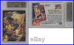 1992 SkyBox Marvel Masterpieces #3-D Wolverine vs Sabretooth BGS 9.5 Card k4g
