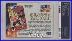 1992 SkyBox Marvel Masterpieces #3-D Wolverine vs Sabretooth PSA 10 GEM MT 2ph