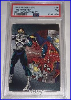 1992 Spider-Man 30th Anniversary THE PUNISHER #58 /PSA 7 /ASM #129-POP 2