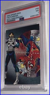 1992 Spider-Man 30th Anniversary THE PUNISHER #58 /PSA 7 /ASM #129-POP 2 1992 Spider-Man 30th Anniversary THE PUNISHER #58 /PSA 7 /ASM #129-POP 2
