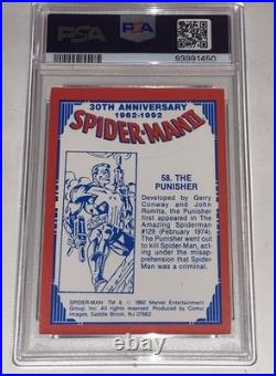 1992 Spider-Man 30th Anniversary THE PUNISHER #58 /PSA 7 /ASM #129-POP 2