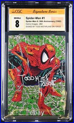 1992 Spider-Man II 30th Ann. Spider-Man #1 CGC Sig. Series Todd McFarlane Card