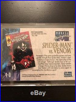 1993 Marvel Masterpiece SpiderMan Vs Venom VERY RARE