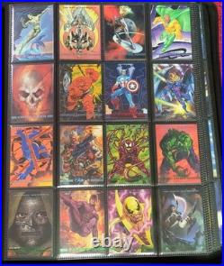 1993 Marvel Masterpieces Complete Base Set, Promo Cards & Dyna Etch Set. SLEEVED