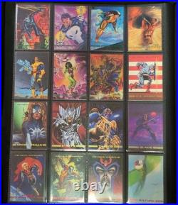 1993 Marvel Masterpieces Complete Base Set, Promo Cards & Dyna Etch Set. SLEEVED