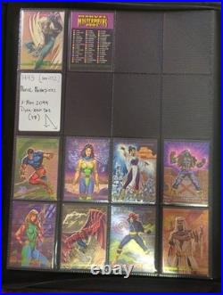 1993 Marvel Masterpieces Complete Base Set, Promo Cards & Dyna Etch Set. SLEEVED
