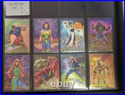 1993 Marvel Masterpieces Complete Base Set, Promo Cards & Dyna Etch Set. SLEEVED