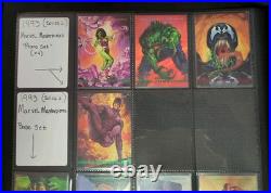 1993 Marvel Masterpieces Complete Base Set, Promo Cards & Dyna Etch Set. SLEEVED