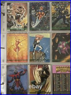 1993 Marvel Masterpieces Complete Set + Dyna Etch Set With Extras! Free Shipping