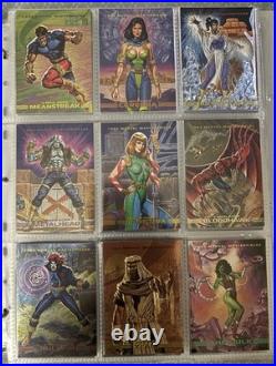 1993 Marvel Masterpieces Complete Set + Dyna Etch Set With Extras! Free Shipping
