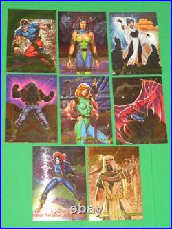 1993 Marvel Masterpieces Dyna-etch X-men 2099 Foil 8 Card Insert Chase Set