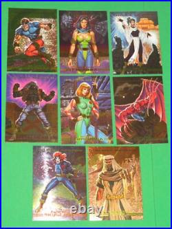 1993 Marvel Masterpieces Dyna-etch X-men 2099 Foil 8 Card Insert Chase Set
