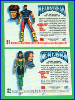 1993 Marvel Masterpieces Dyna-etch X-men 2099 Foil 8 Card Insert Chase Set