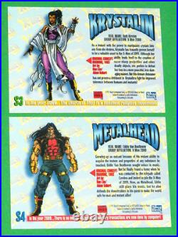 1993 Marvel Masterpieces Dyna-etch X-men 2099 Foil 8 Card Insert Chase Set