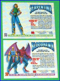 1993 Marvel Masterpieces Dyna-etch X-men 2099 Foil 8 Card Insert Chase Set