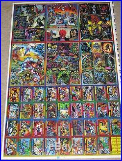 1993 Marvel Universe IV Manufacturer Uncut Card Proof Sheets 3 Total FULL SET