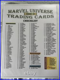 1993 Marvel Universe Series 4 Complete! Base Set 9 Red Foil H-IV