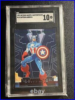 1993 SKYBOX Marvel Masterpieces #15 Captain America SGC 10 GEM MINT