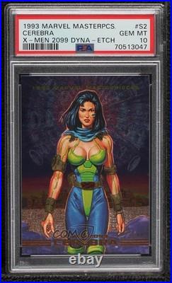 1993 SkyBox Marvel Masterpieces X-Men 2099 Dyna-Etch Cerebra PSA 10 GEM MT 17s2