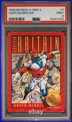 1993 SkyBox X-Men Series 2 #7 Captain Britain PSA MINT 9? Pop 1? Rare