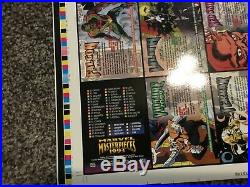 1993 Skybox Marvel Comics Masterpieces Uncut Sheet Complete Set 100 Cards Rare