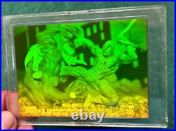 1993 Skybox Marvel Spider-Man Vs Venom Green 3-D Hologram Card Excellent