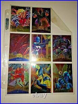 1994 1995 Marvel Metal Fleer 100 Trading Cards Lot Silver Flasher Alternate M DC