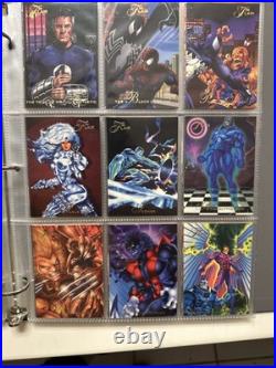 1994 Flair Marvel Complete 150 Card Set & 18 Power Blast Foil Set Pristine
